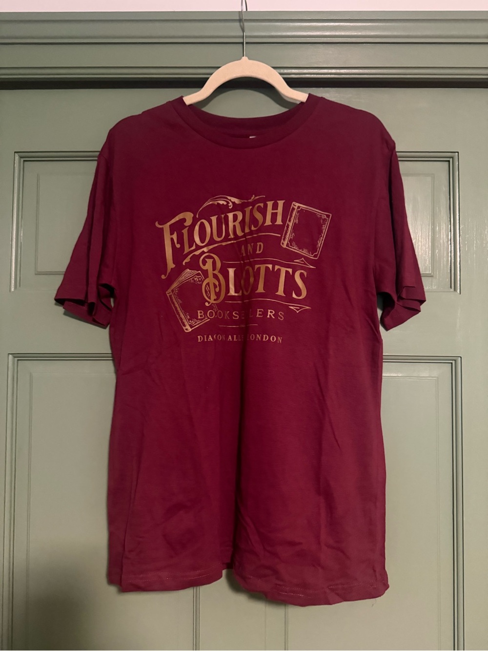 Harry Potter themed Flourish and Blotts Maroon Graphic T-Shirt